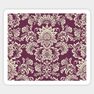 Damask vintage violet Sticker